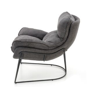 Nojatuoli VOLK, tummanharmaa / musta