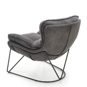 Nojatuoli VOLK, tummanharmaa / musta