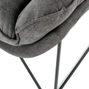 Nojatuoli VOLK, tummanharmaa / musta