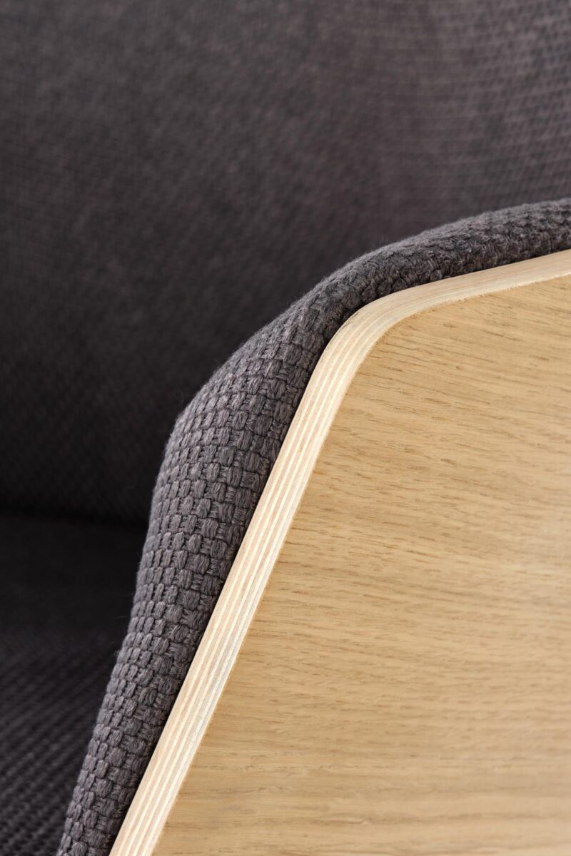 Nojatuoli CHILL, tummanharmaa / luonnon tammi