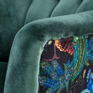 Nojatuoli PAGONA, tumma vihreä / musta