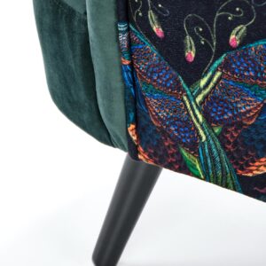 Nojatuoli PAGONA, tumma vihreä / musta