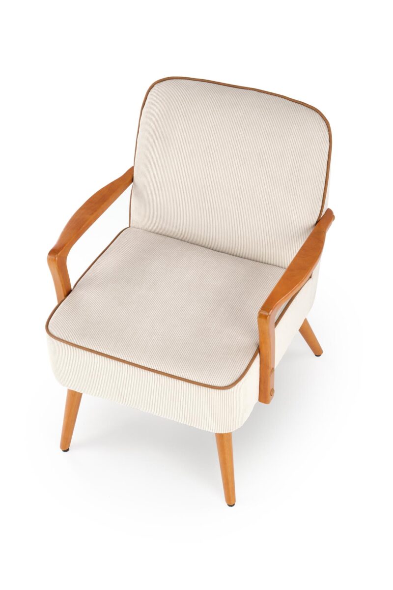 Nojatuoli PASTON, vaaleansininen / vaaleapähkinä