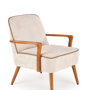 Nojatuoli PASTON, vaaleansininen / vaaleapähkinä