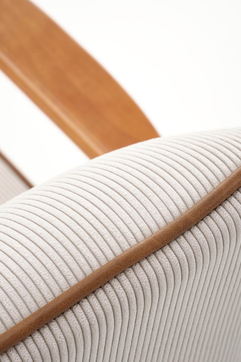 Nojatuoli PASTON, vaaleansininen / vaaleapähkinä