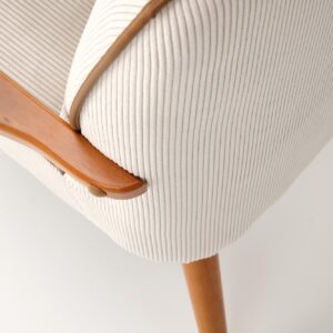 Nojatuoli PASTON, vaaleansininen / vaaleapähkinä