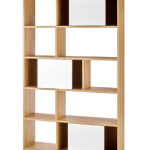 Hylly REGO, tammi / valkoinen matta