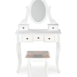 Meikkipöytä SARENA tuolilla, valkoinen mattapinta