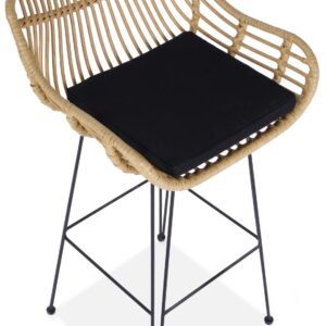 Baarituoli DUALEN, luonnollinen / musta