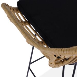 Baarituoli DUALEN, luonnollinen / musta