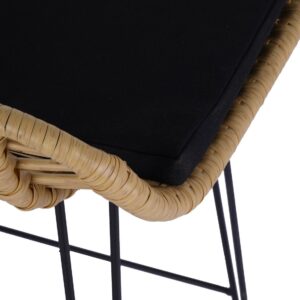 Baarituoli DUALEN, luonnollinen / musta