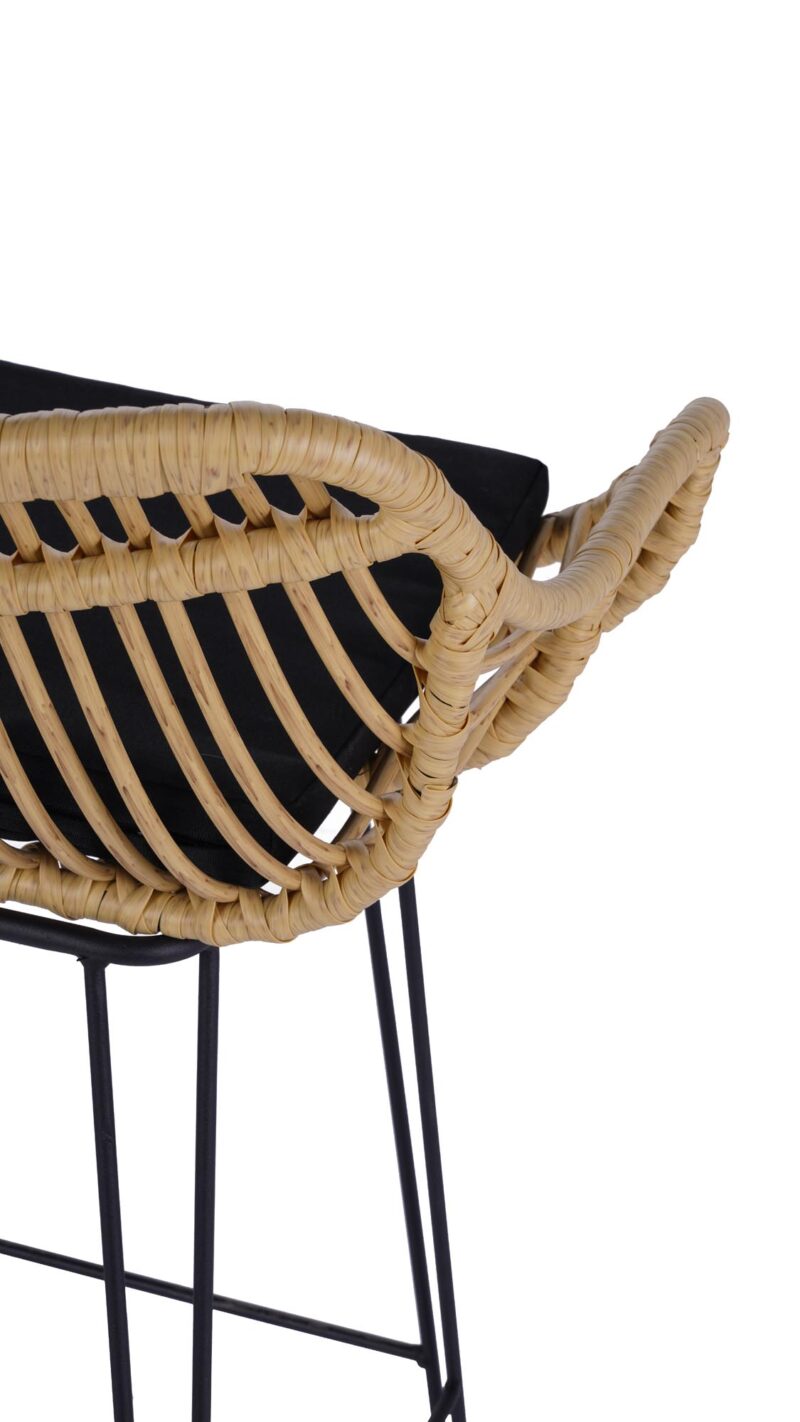 Baarituoli DUALEN, luonnollinen / musta