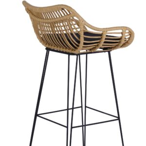 Baarituoli DUALEN, luonnollinen / musta