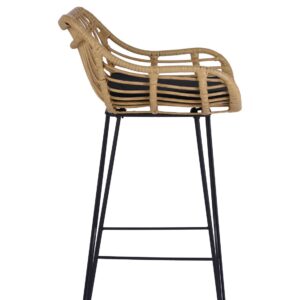 Baarituoli DUALEN, luonnollinen / musta