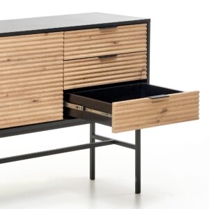 Kummutu MURAVON KM-1, käsityönä valmistettu tammi / musta