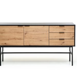 Kummutu MURAVON KM-1, käsityönä valmistettu tammi / musta