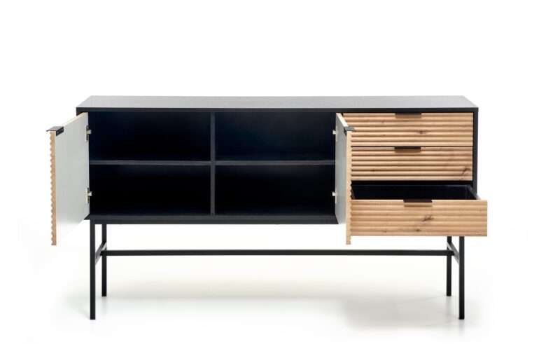 Kummutu MURAVON KM-1, käsityönä valmistettu tammi / musta