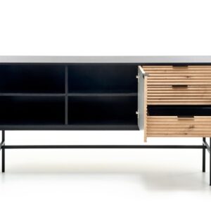 Kummutu MURAVON KM-1, käsityönä valmistettu tammi / musta