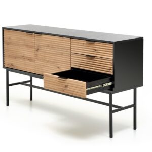 Kummutu MURAVON KM-1, käsityönä valmistettu tammi / musta