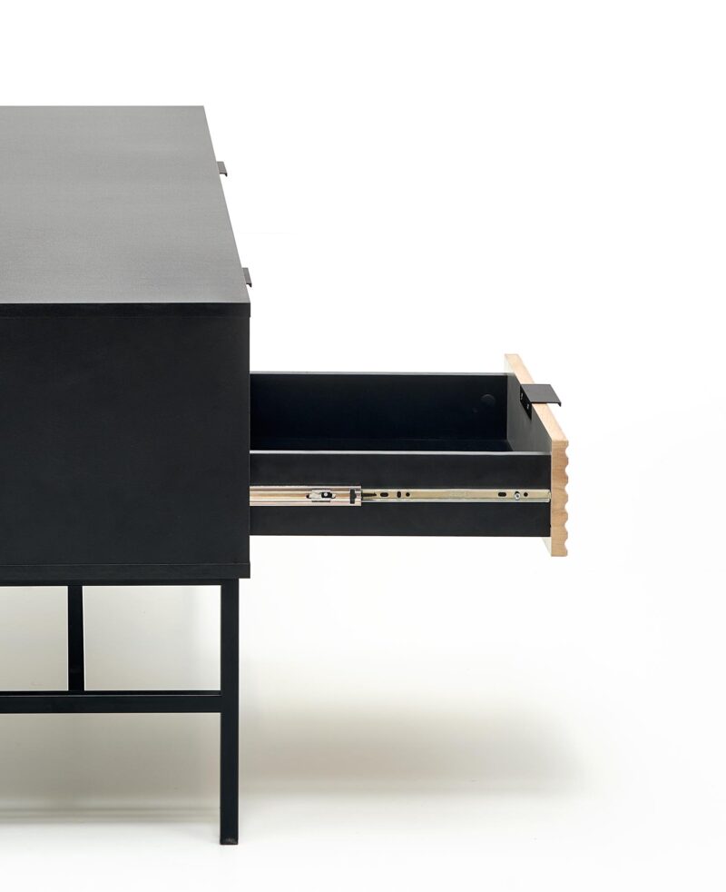 Televisioalusta MURAVON RTV-1, artisan-öljytty tammi / musta