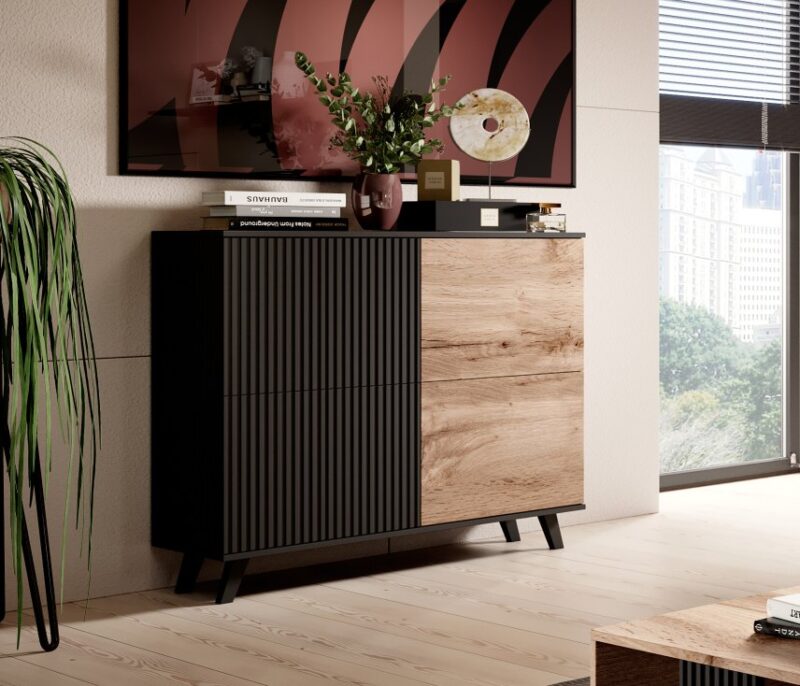 Komero RAVENO KM-2, tammi / musta