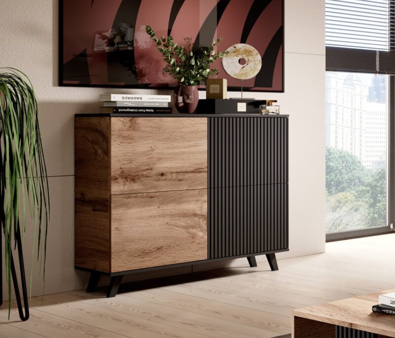 Komero RAVENO KM-2, tammi / musta