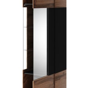 Vitriinikaappi RAVENO W-1, tammi / musta