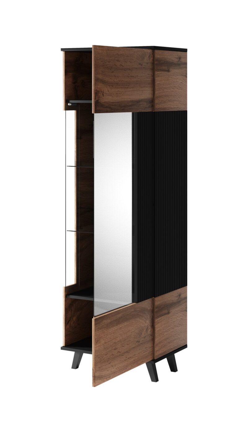 Vitriinikaappi RAVENO W-1, tammi / musta