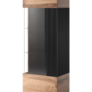 Vitriinikaappi RAVENO W-1, tammi / musta