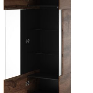 Vitriinikaappi RAVENO W-1, tammi / musta