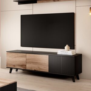 Televisiotaso RAVENO RTV-1, tammi / musta