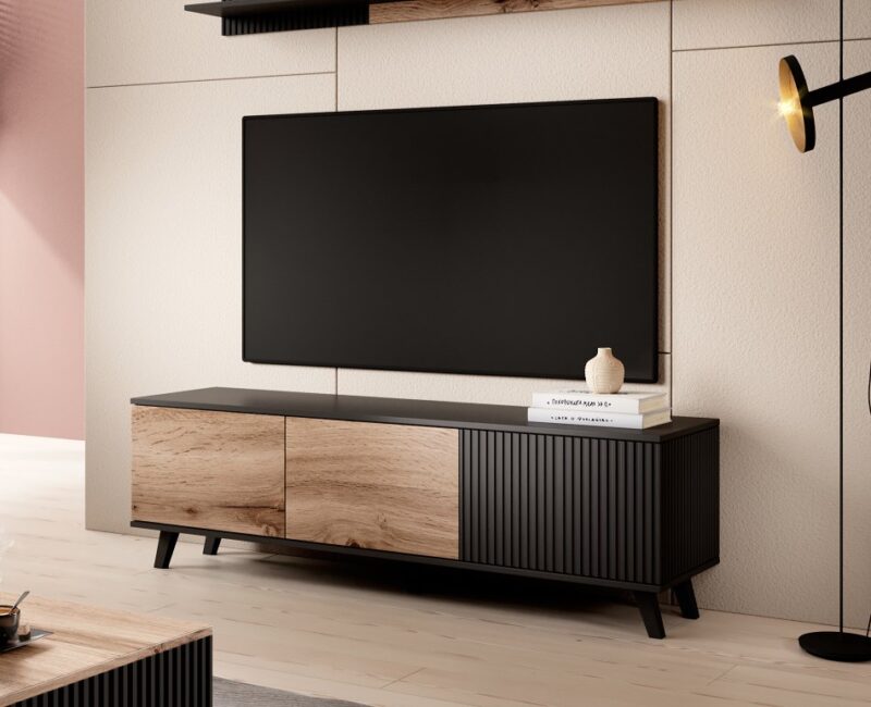 Televisiotaso RAVENO RTV-1, tammi / musta