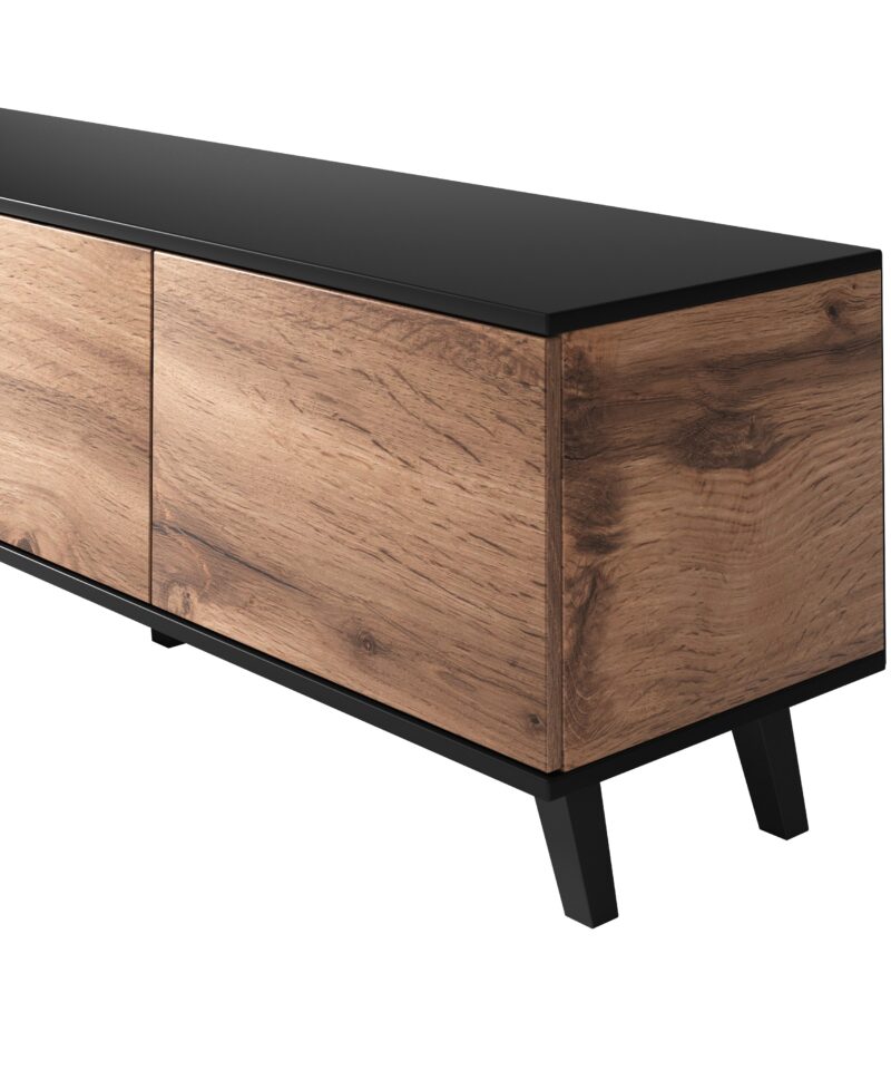 Televisiotaso RAVENO RTV-1, tammi / musta