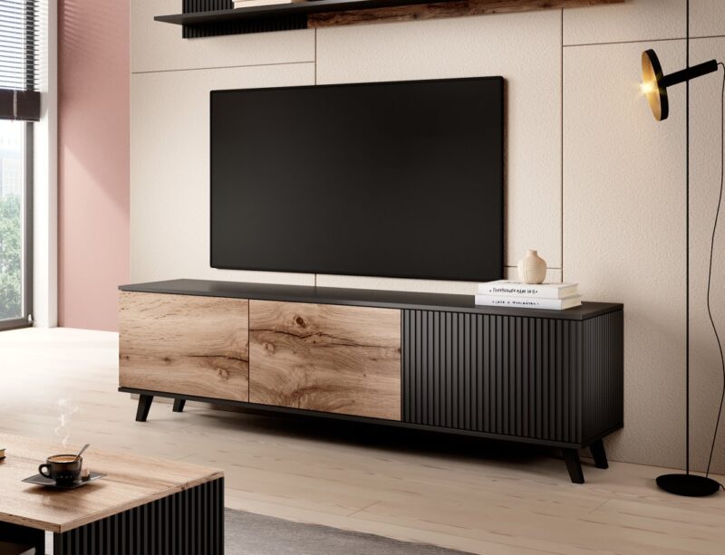 TV-taso RAVENO RTV-2, tammi / musta