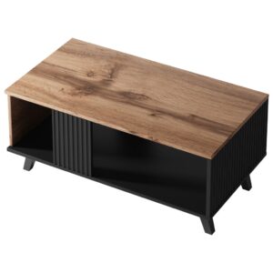 Kahvitalo RAVENO LAW-1, tammi / musta