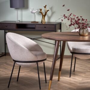 Ruokapöytä DOMENICO, pähkinä / kultainen