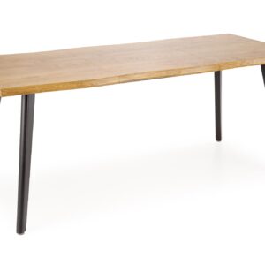 Pidentävä ruokapöytä DICKSON 2, luonnollinen / musta