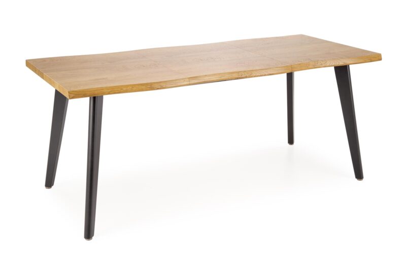 Pidentävä ruokapöytä DICKSON 2, luonnollinen / musta
