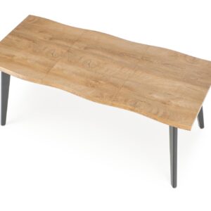 Pidentävä ruokapöytä DICKSON 2, luonnollinen / musta