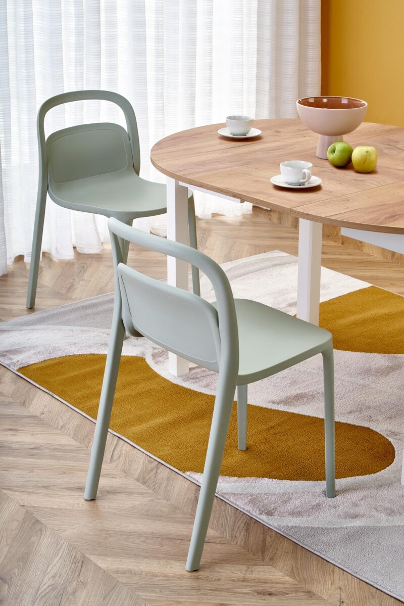 Pidentävä ruokapöytä RINKA tammi / valkoinen