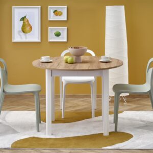 Pidentävä ruokapöytä RINKA tammi / valkoinen