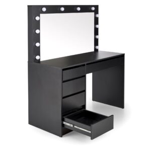 Meikkipöytä HOLVION XL, musta