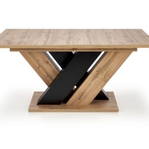 Pidentävä Ruokapöytä BRANTOR, wotan tammi / musta