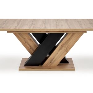 Pidentävä Ruokapöytä BRANTOR, wotan tammi / musta