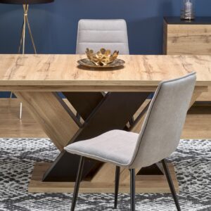 Pidentävä Ruokapöytä BRANTOR, wotan tammi / musta