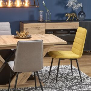 Pidentävä Ruokapöytä BRANTOR, wotan tammi / musta