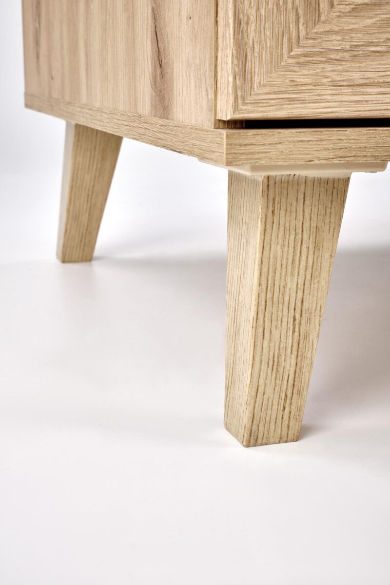 Kahvilapöytä BORLENA LAW-1, tammi / musta