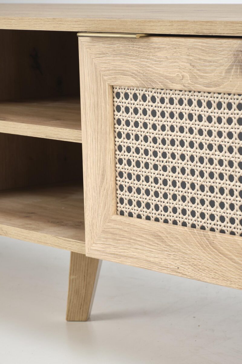 Televisiopöytä BORLENA RTV-1, tammi / musta