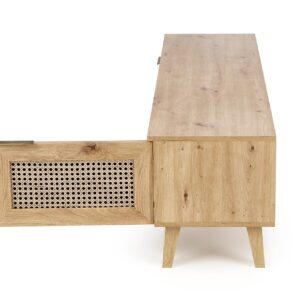 Televisiopöytä BORLENA RTV-1, tammi / musta