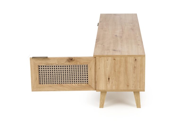 Televisiopöytä BORLENA RTV-1, tammi / musta